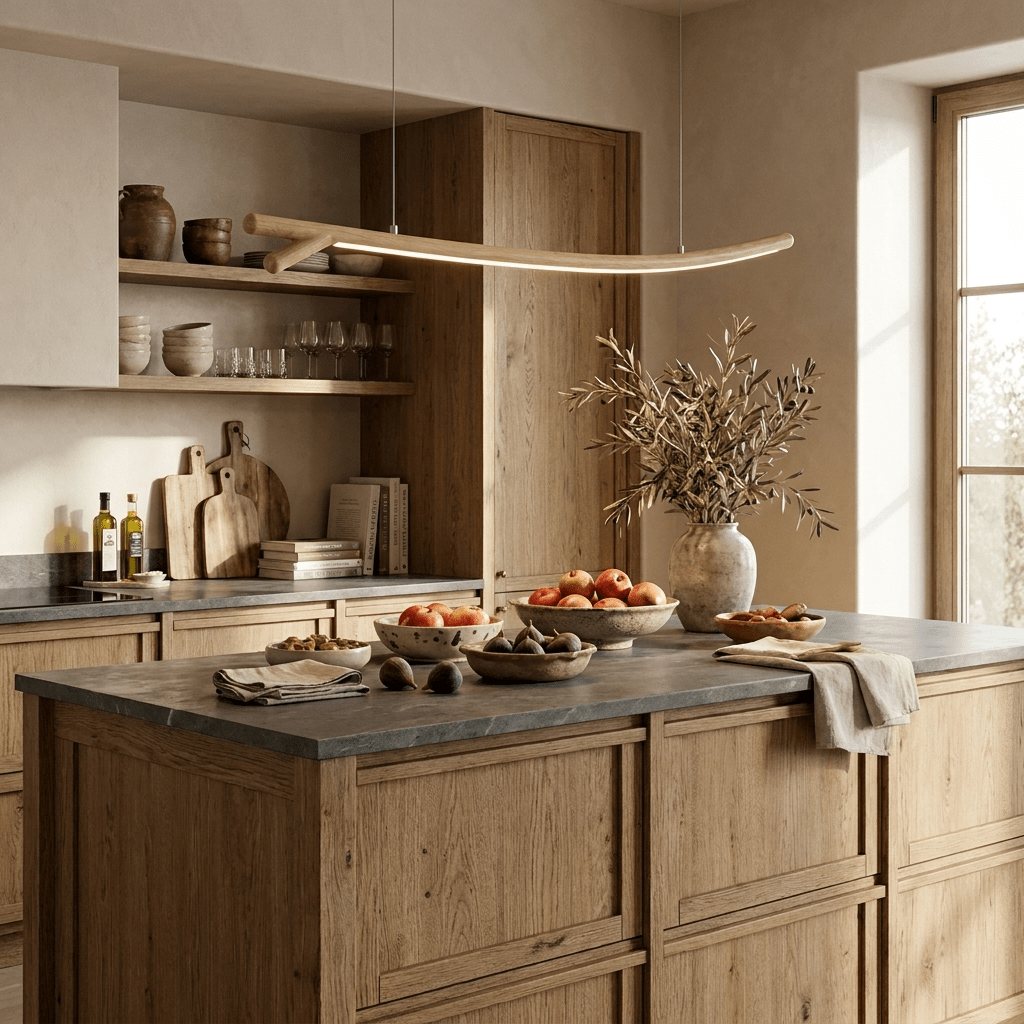 Sylorina lampada a sospensione in legno lineare