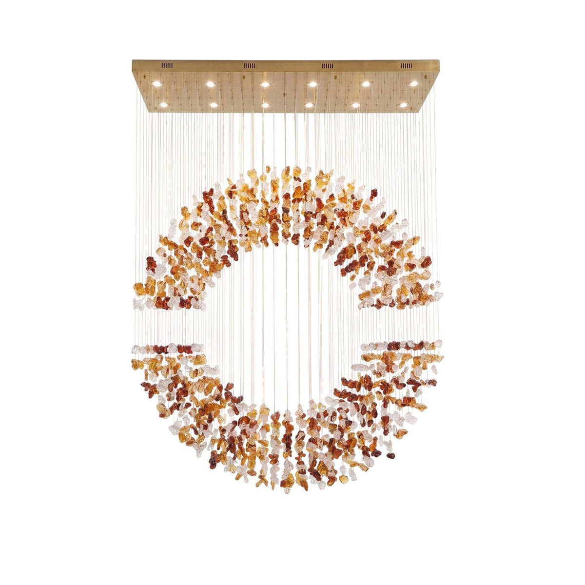 Amber Crystal Halo lampadario