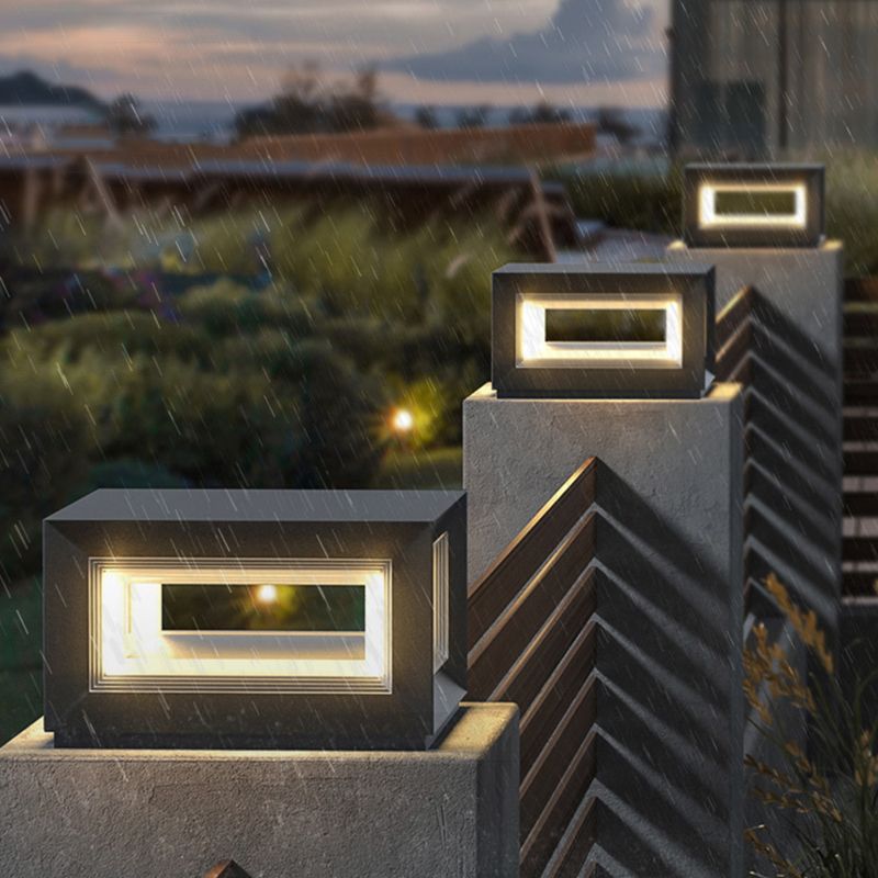 Ray Contemporaneo Quadrate Solare Metallo Lampade da Esterno