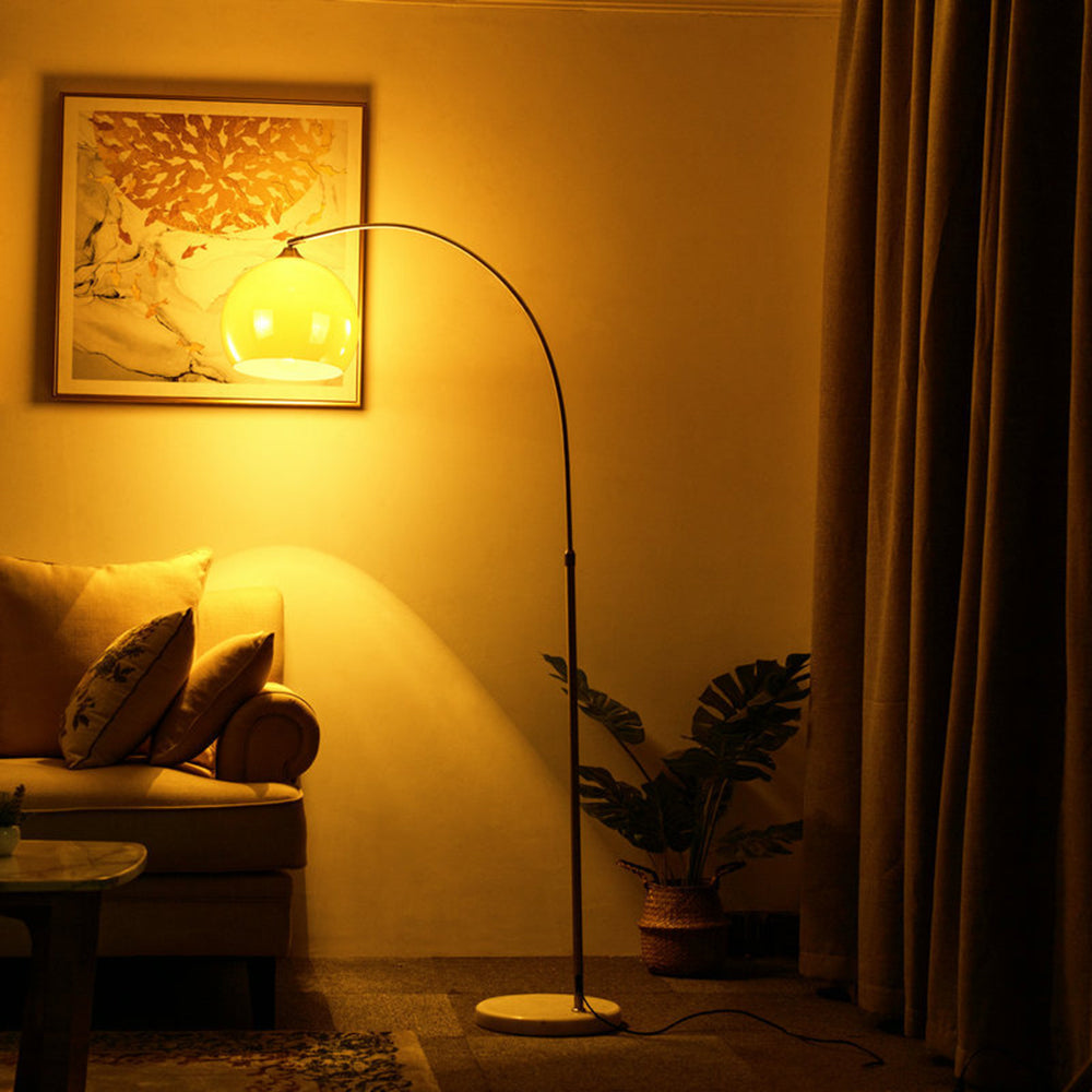 Mira Moderne LED Alto/Arco Lampade da Terra Arancio/Bianco