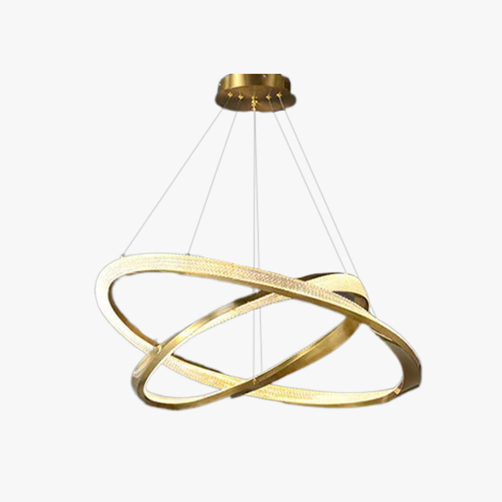 Kristy Minimalismo LED Squillo Lampade a Sospensione Metallo Acrilico Oro/Nero Soggiorno/Camera da Letto