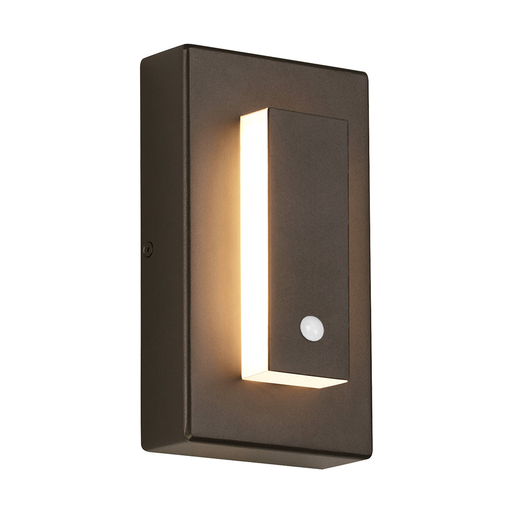 Ray Moderna LED Applique da Esterni Metallo Grigio Scuro/Bronzo Quadrato Corridoio/Giardino