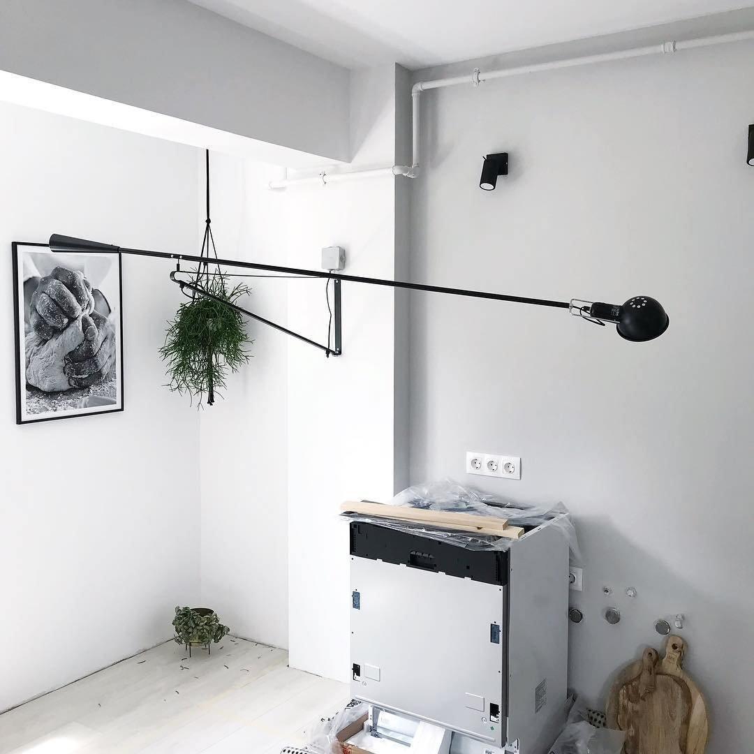 Cid lampada da parete moderna minimalista a braccio lungo