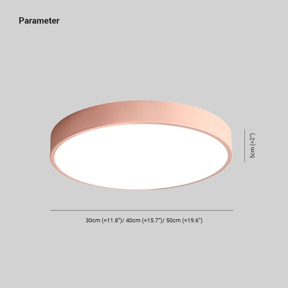 Valentina Moderno LED Plafoniere Rotondo Circolare Semplice Giallo/Blu/Verde/Rosa/Grigio Soggiorno/Camera da Letto - Relic Pieces