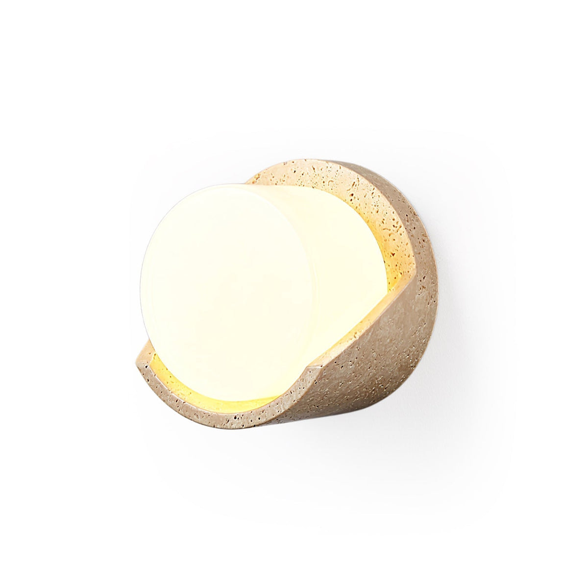 Quendis lampada da parete in travertino Giallo