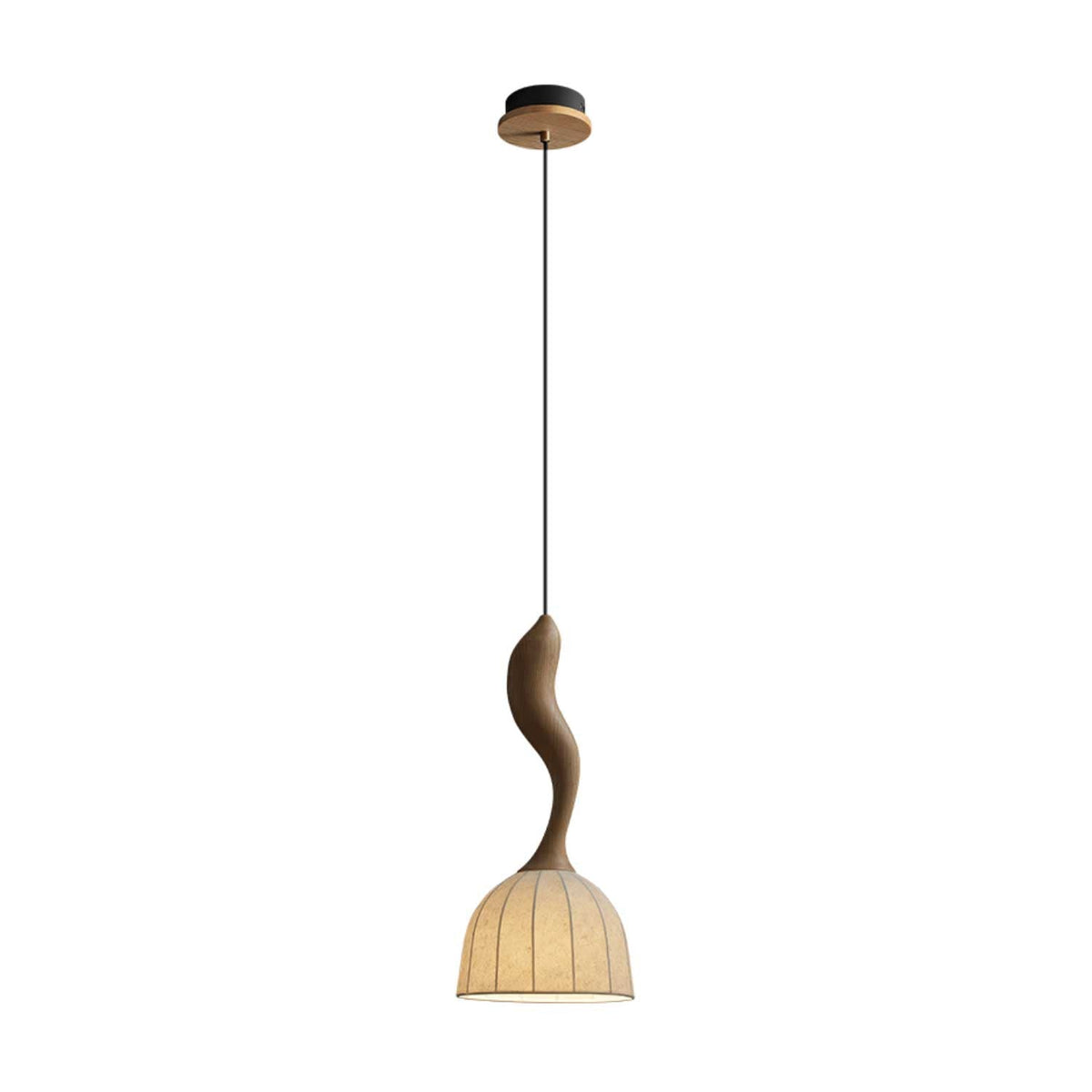 Colire Creativity lampada a sospensione in legno intrecciato