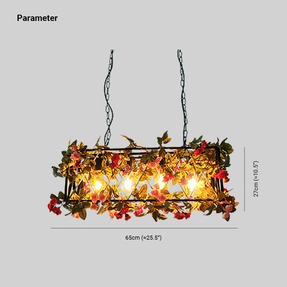 Ritta Rustica Arte Contadina Deco Impianto Rettangolo Lampade a Sospensione