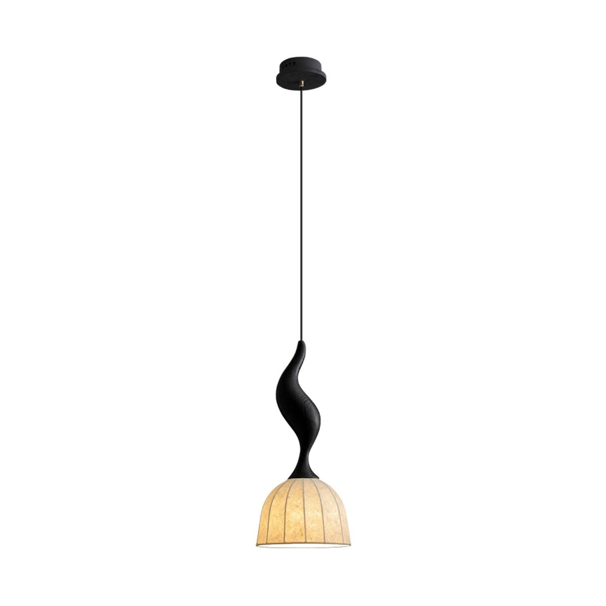 Colire Creativity lampada a sospensione in legno intrecciato