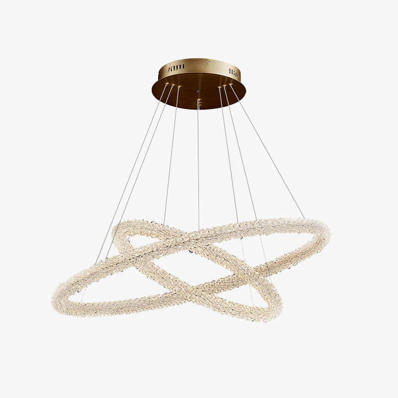 Kristy Lampada a Sospensione Arte Deco Metallo/Cristallo Bianco Soggiorno