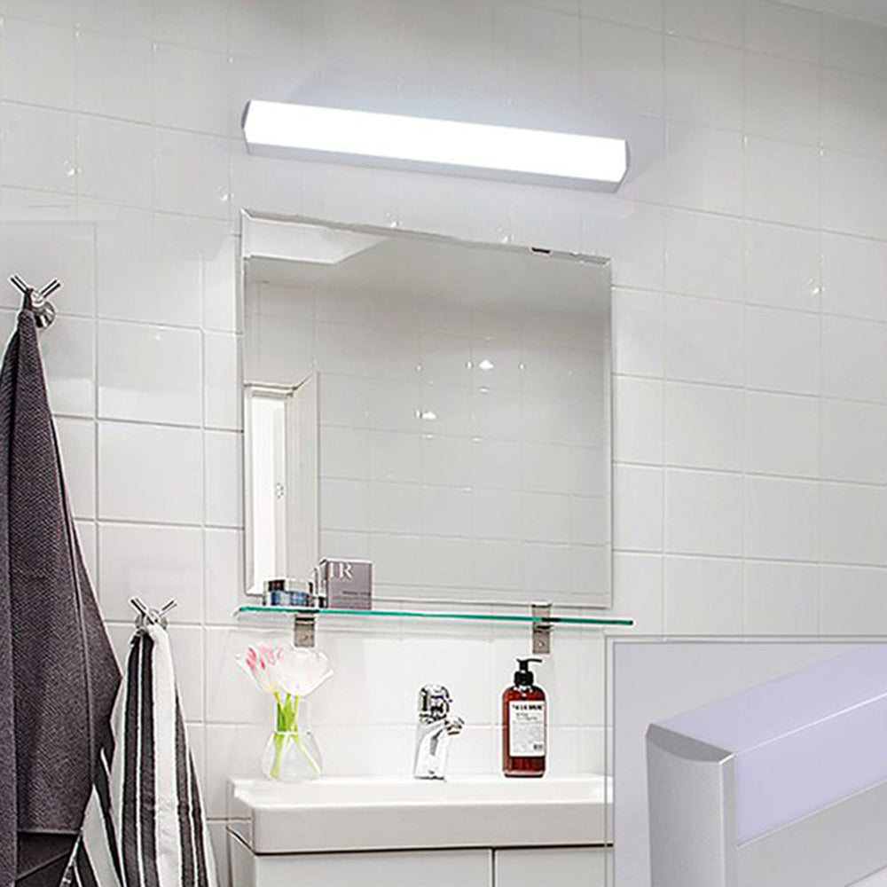 Arisha Moderno Rettangolare Minimalismo LED Applique Metallo Bagno Oro Specchio Bagno