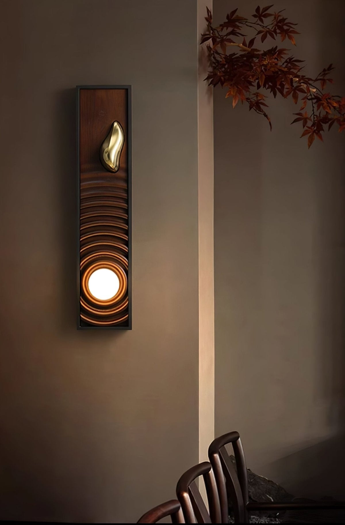 Caleb lampada da parete in legno vintage