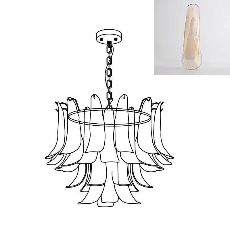 Glyra lampadario ambra Fioritura