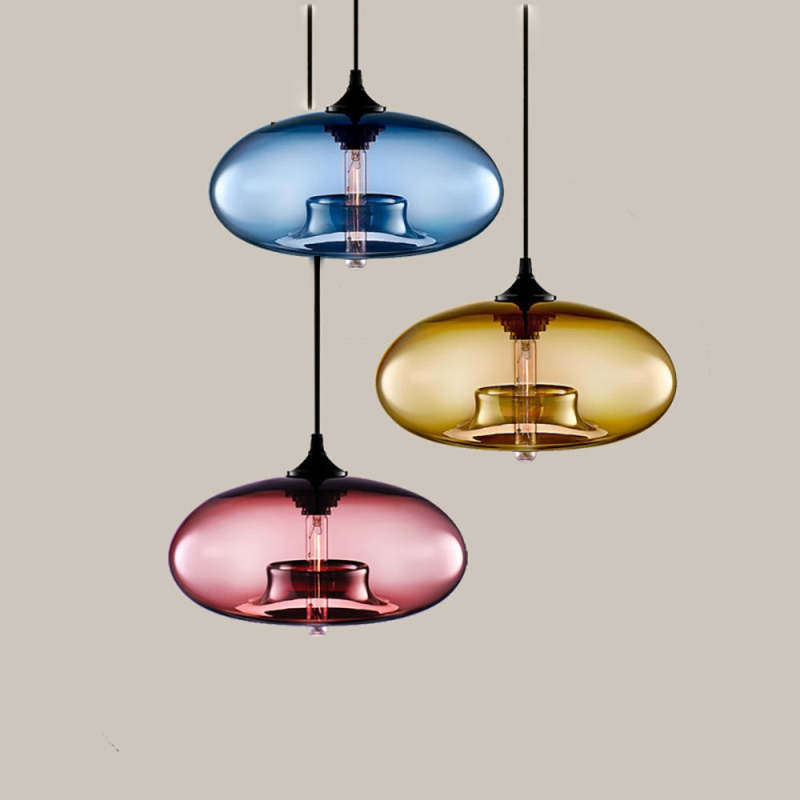 Valentina Lampada a Sospensione Vetro 6 Colori Pane Moderna Soggiorno