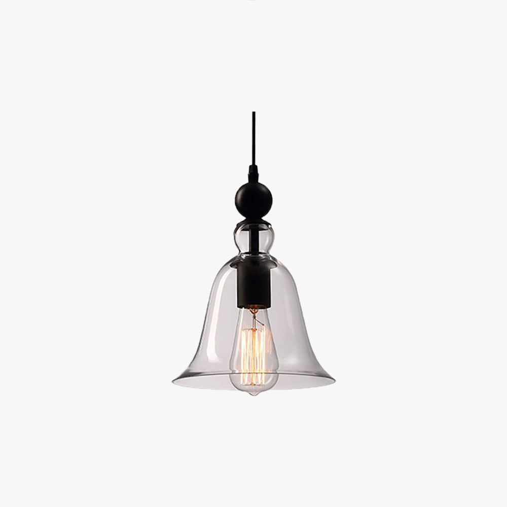 Arisha Campana Vintage Vetro Lampade a Sospensione Trasparente Soggiorno