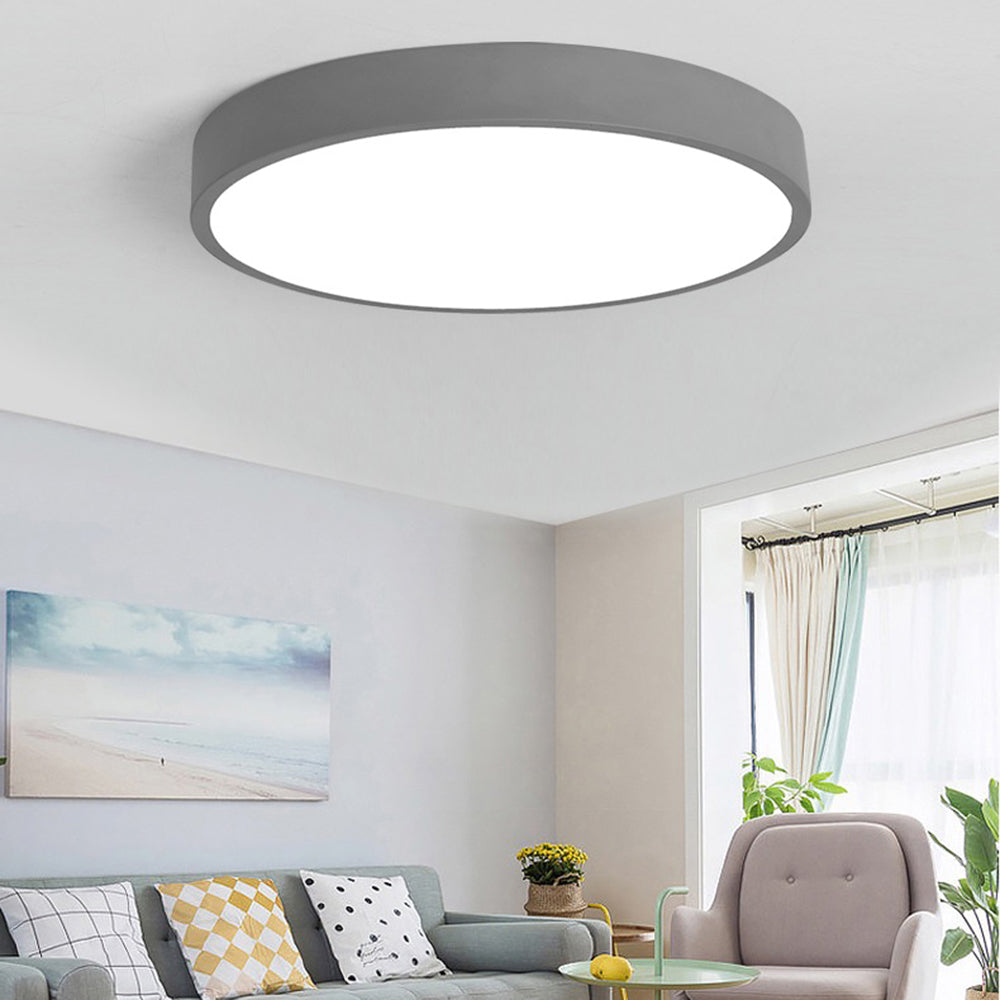 Valentina Moderno LED Plafoniere Rotondo Circolare Semplice Giallo/Blu/Verde/Rosa/Grigio Soggiorno/Camera da Letto - Relic Pieces