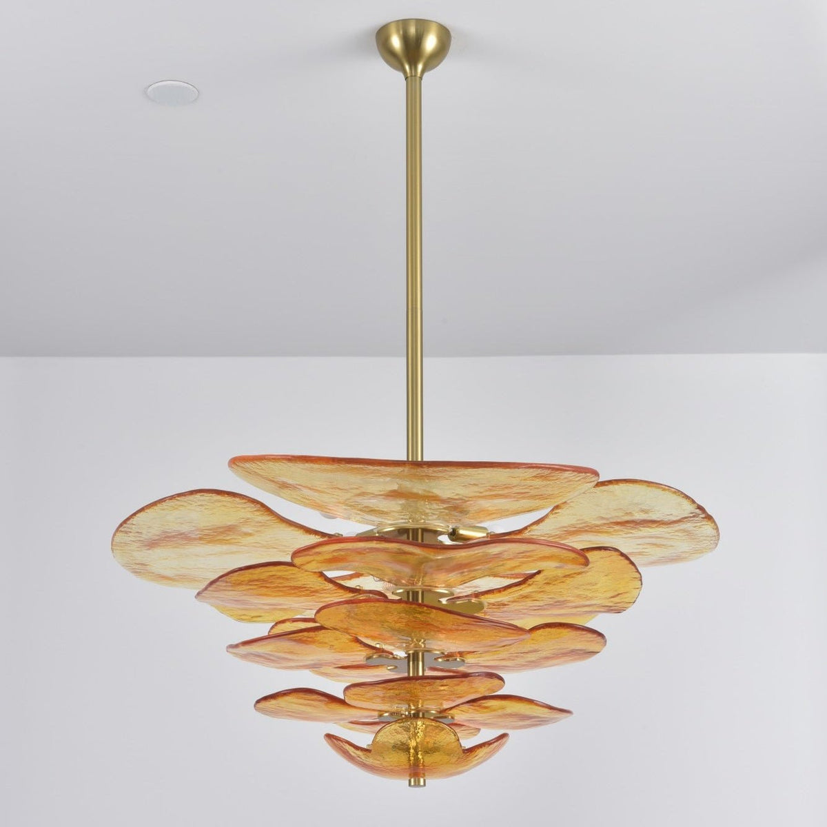 Crivs lampadario Oro vetro Murano petali lusso