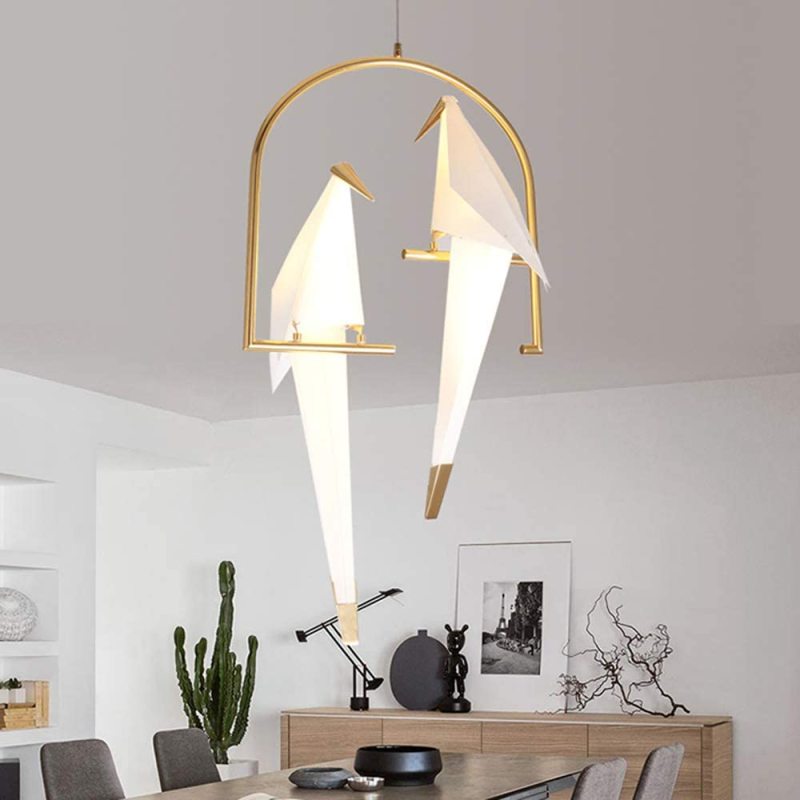 Avi Modern Lampada a Sospensione Vetro Bianco/Chiaro Ucello Nordica Post Moderna