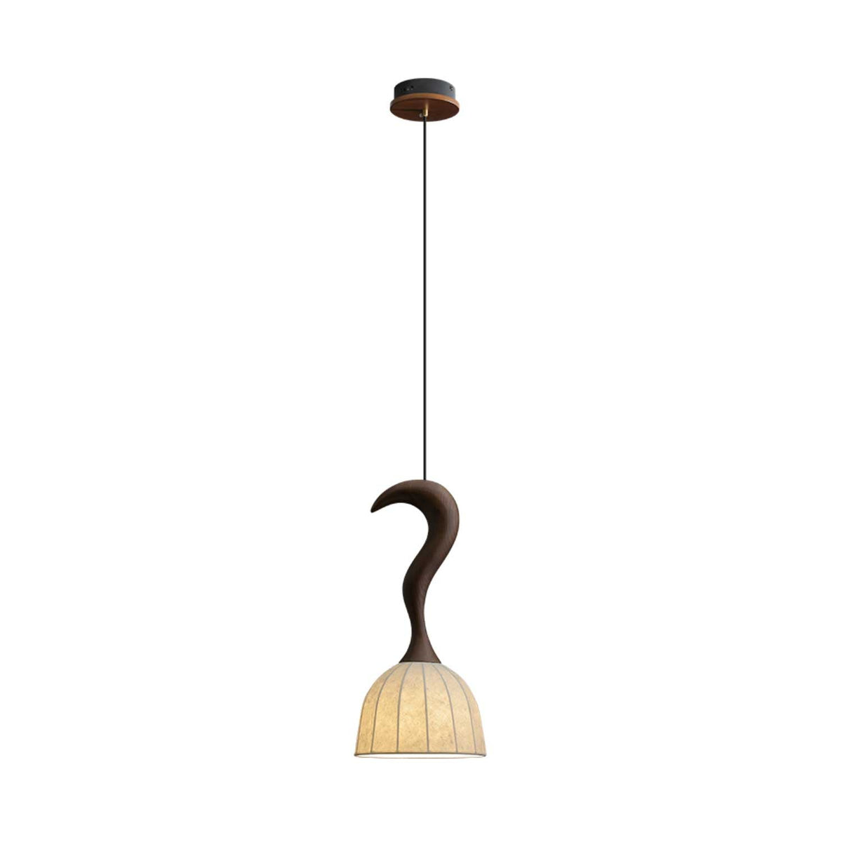 Colire Creativity lampada a sospensione in legno intrecciato