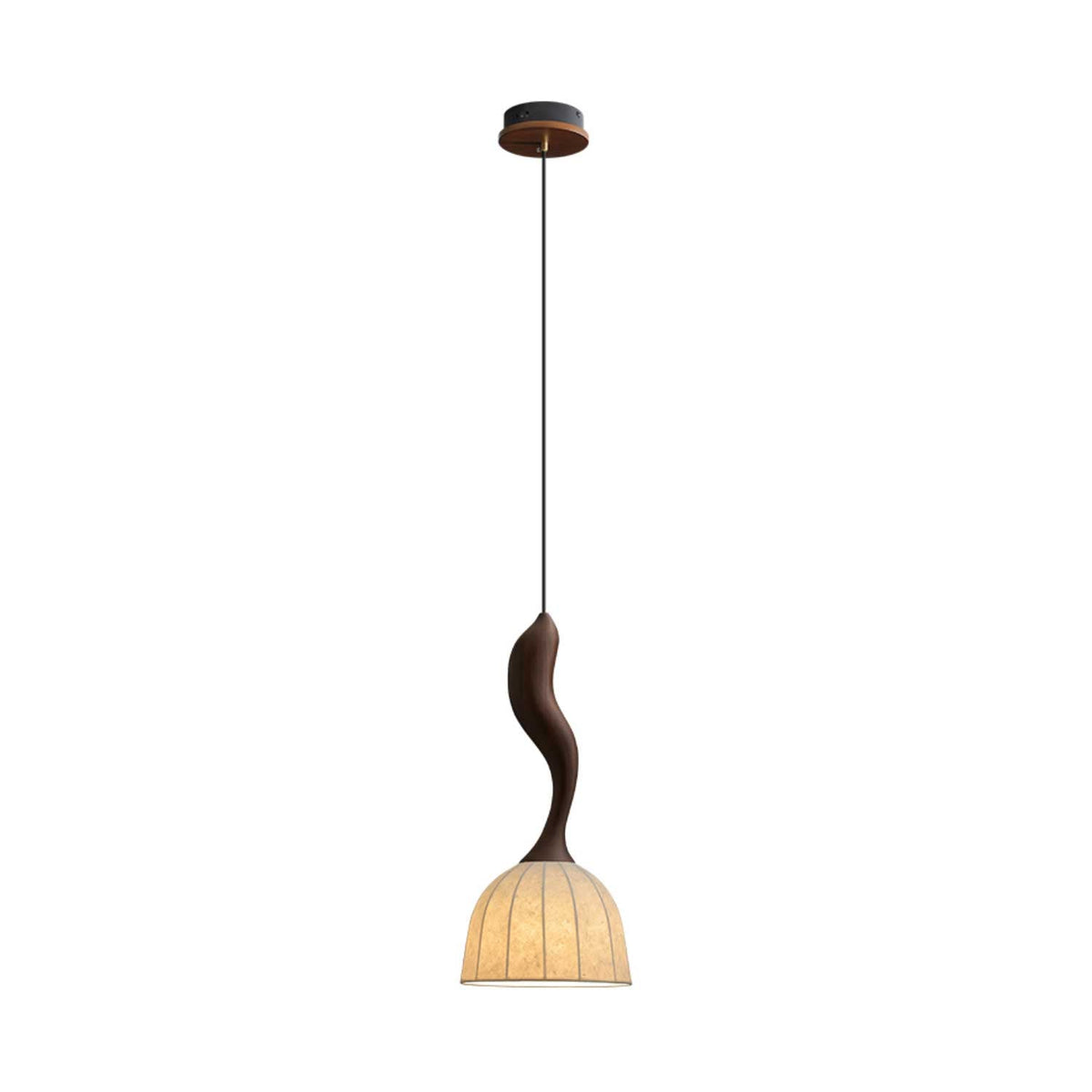 Colire Creativity lampada a sospensione in legno intrecciato