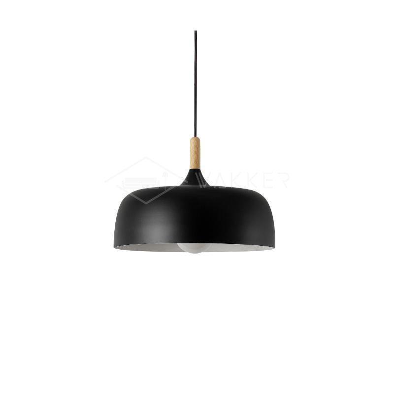 Sylivenne lampada a sospensione con paralume bianco in legno