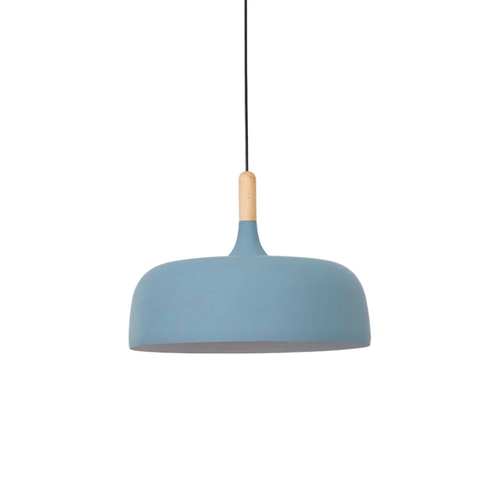 Sylivenne lampada a sospensione con paralume bianco in legno
