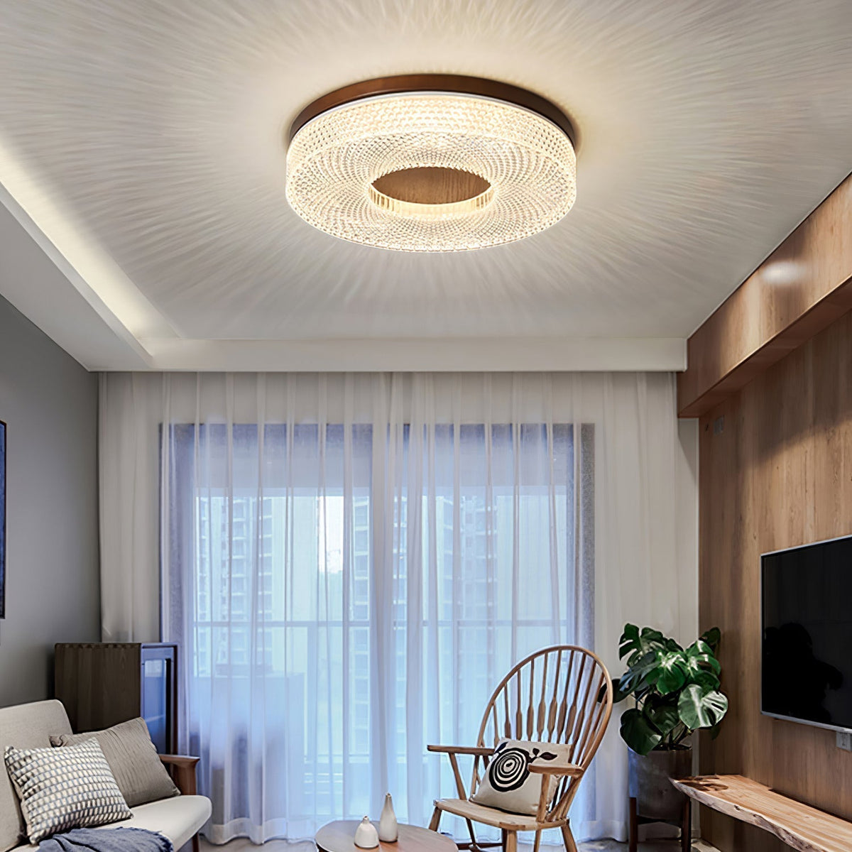Nirinelle lampada da soffitto Anello in acrilico moderno minimalista
