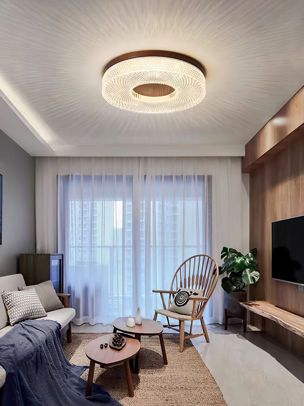 Nirinelle lampada da soffitto Anello in acrilico moderno minimalista