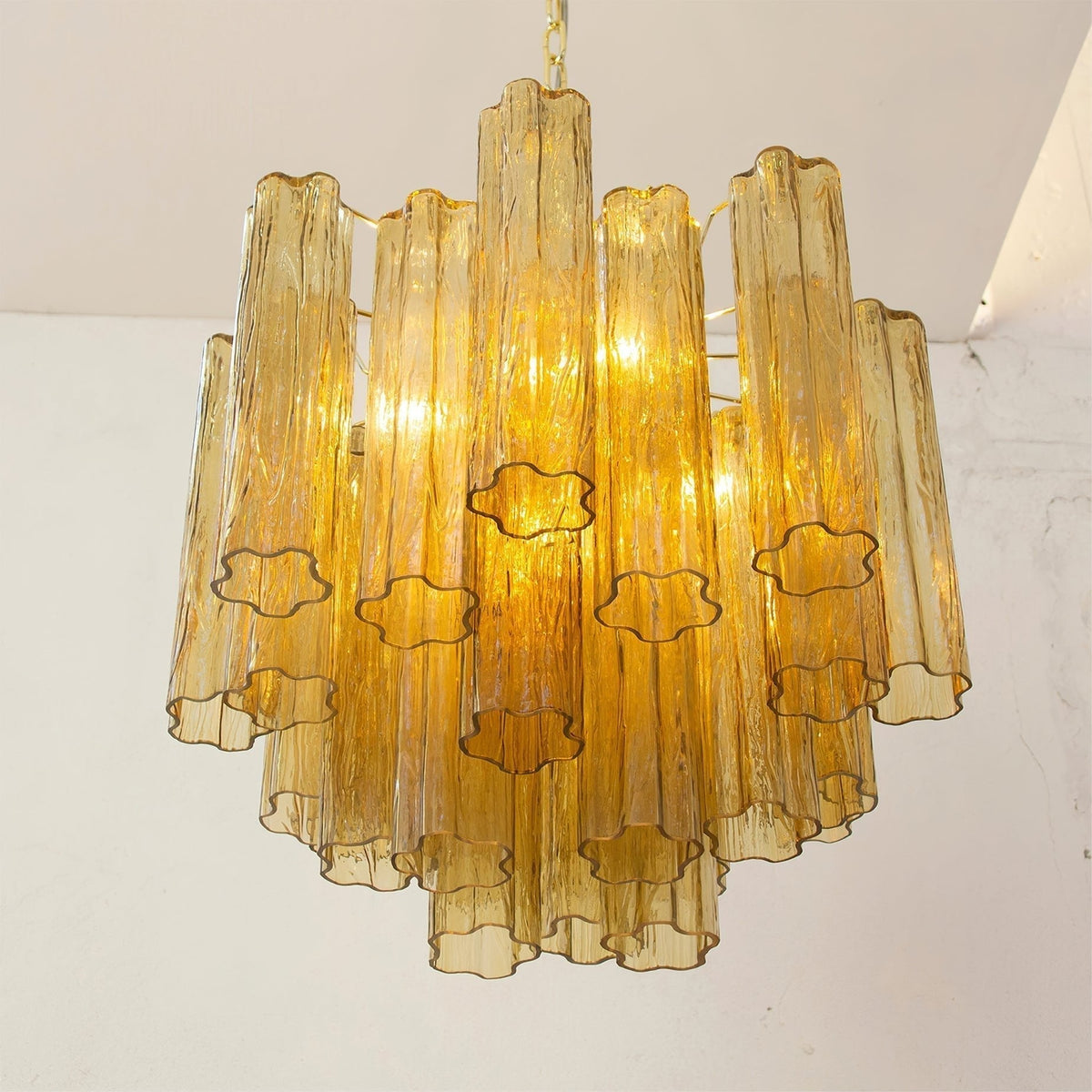 Lioraelle lampadario Tubo in vetro a Strati di lusso