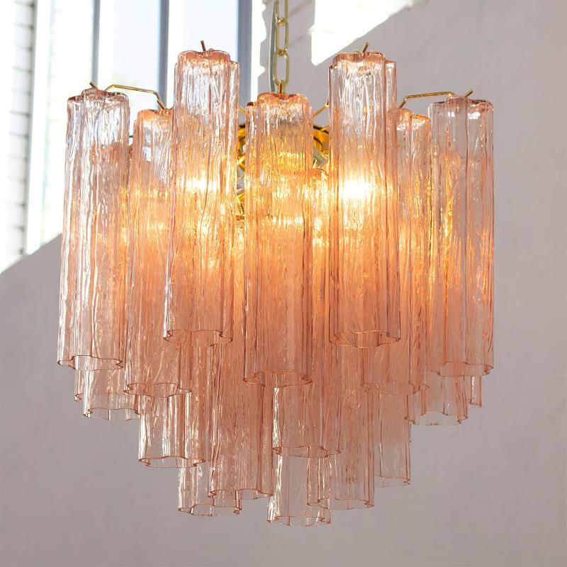 Lioraelle lampadario Tubo in vetro a Strati di lusso