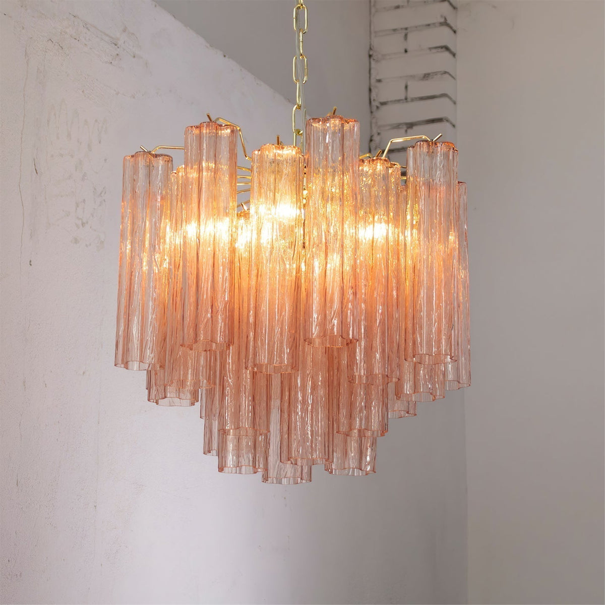 Lioraelle lampadario Tubo in vetro a Strati di lusso