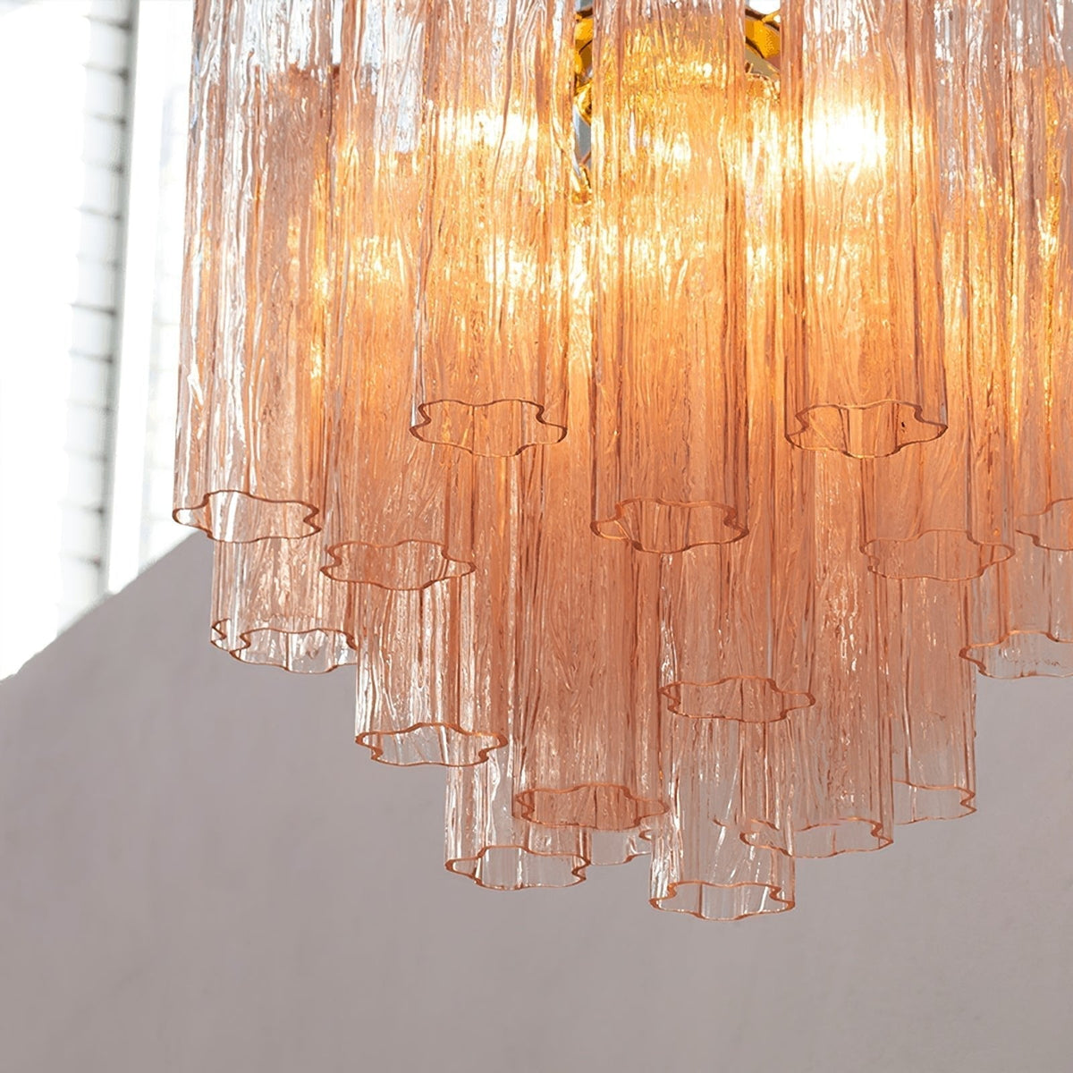 Lioraelle lampadario Tubo in vetro a Strati di lusso