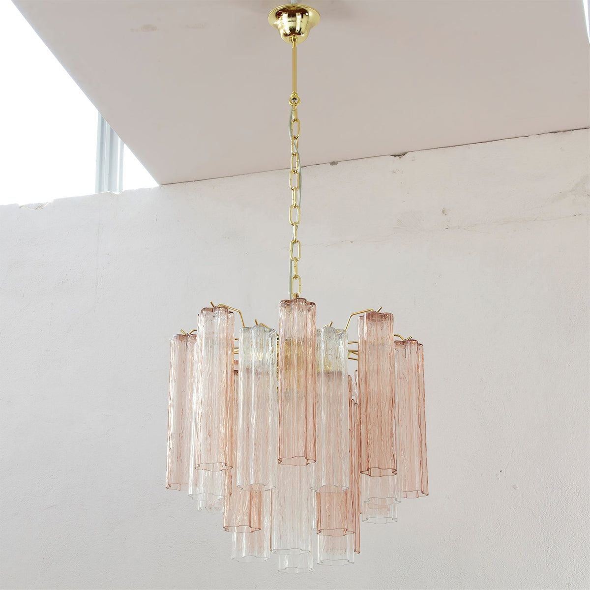 Lioraelle lampadario Tubo in vetro a Strati di lusso