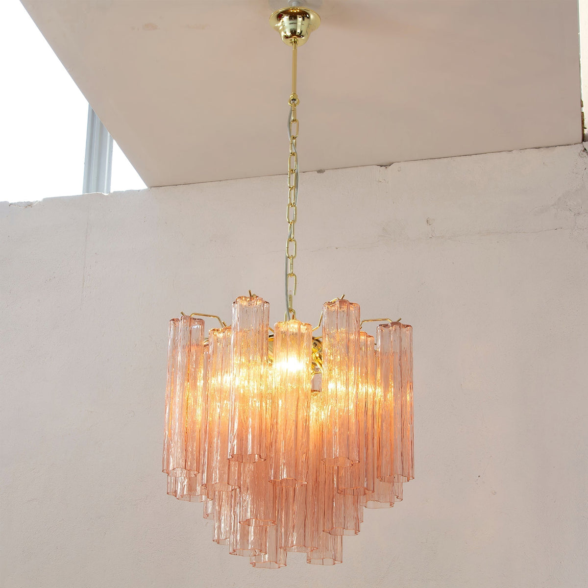 Lioraelle lampadario Tubo in vetro a Strati di lusso