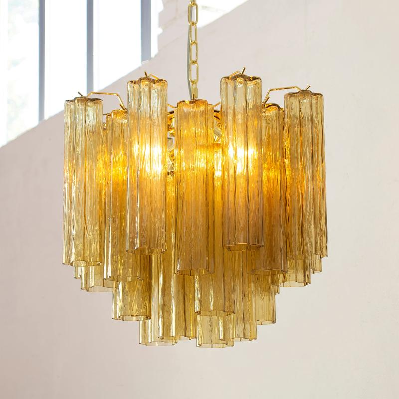 Lioraelle lampadario Tubo in vetro a Strati di lusso