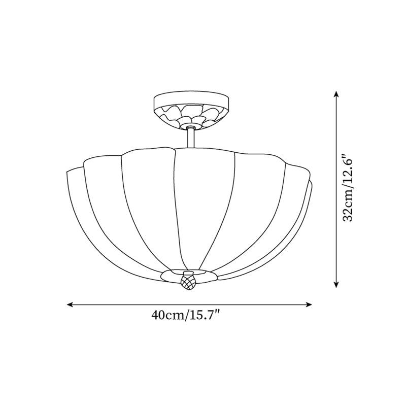 Cava lampada da soffitto in ottone e vetro con elegante silhouette a petalo moderna