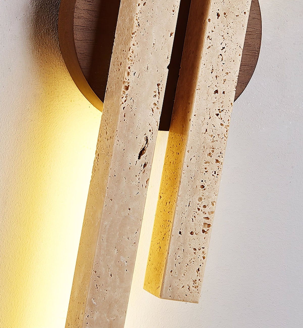 Myliryra lampada da parete in travertino Giallo