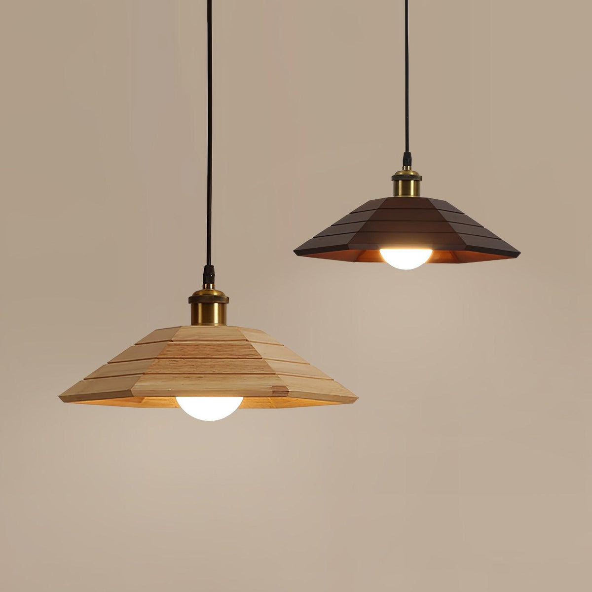 Evys lampada a sospensione in legno Stile Tradizionale Art