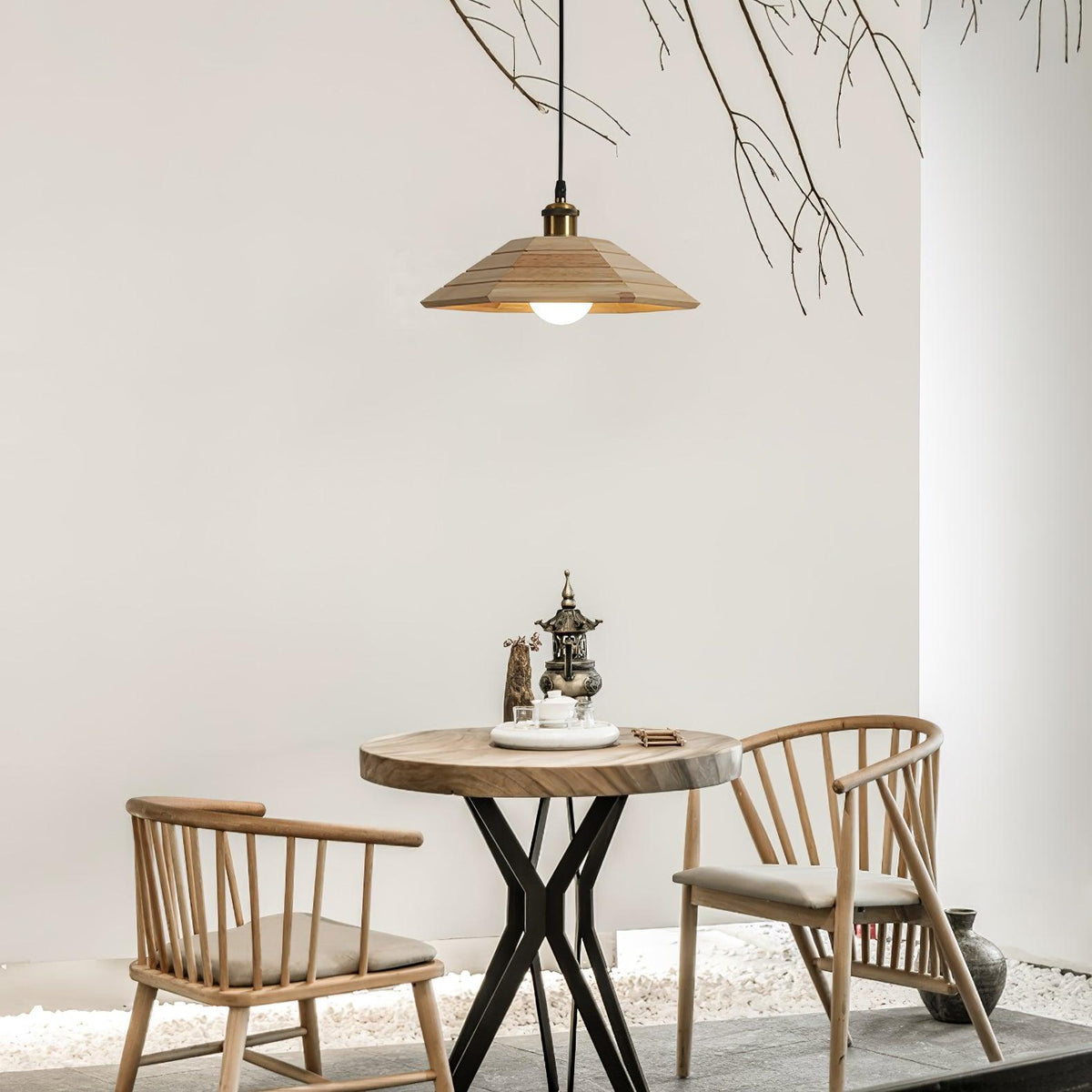 Evys lampada a sospensione in legno Stile Tradizionale Art