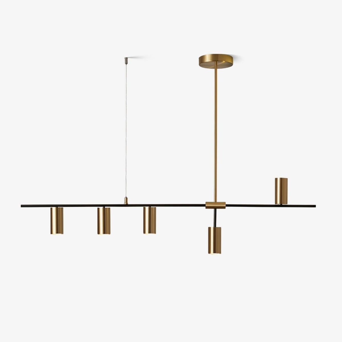 Lustra Lux Lampadario Lineare in Ottone Cassandra Elegante - Relic Pieces