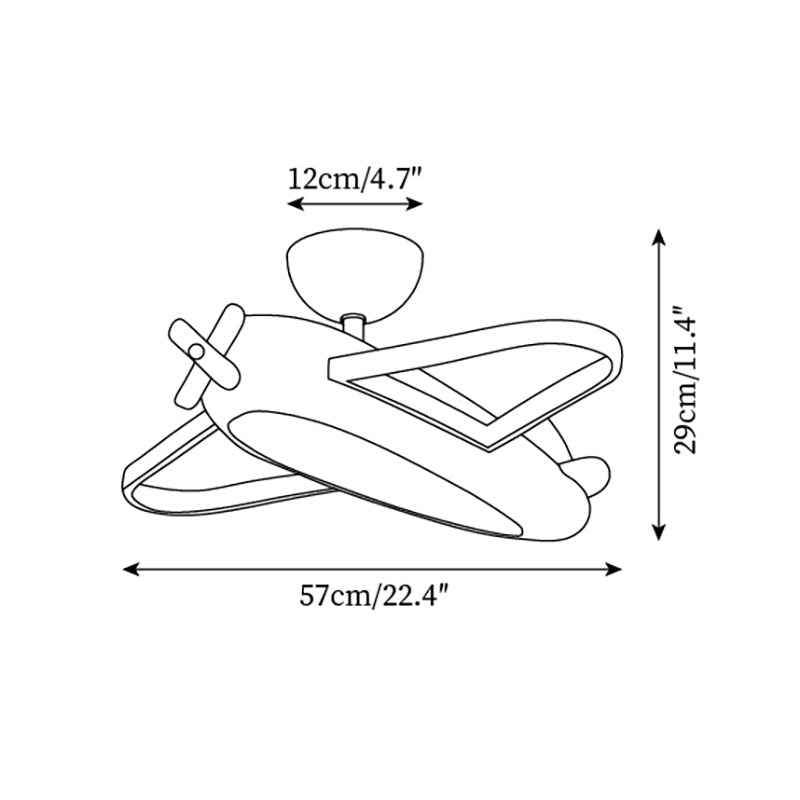 Sorin lampada da soffitto aereo per camera da letto bambini con fascino giocoso