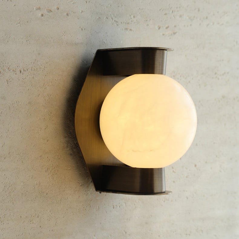 Caldrien applique alabastro Orb alabastro Appliche a globo