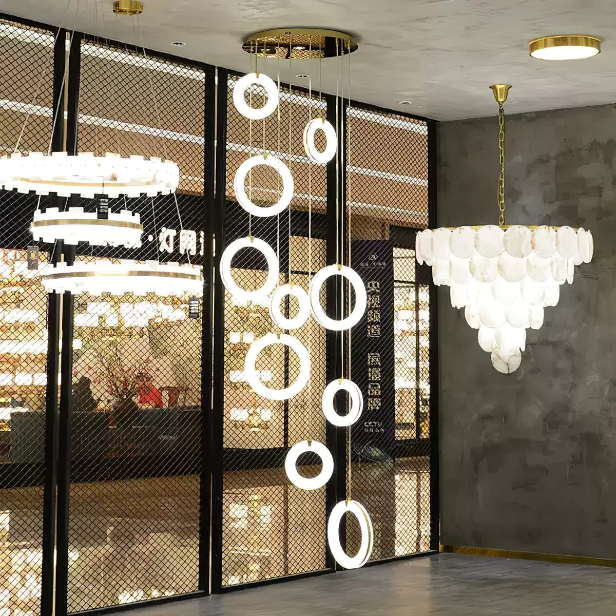 Orelia lampada a sospensione in alabastro