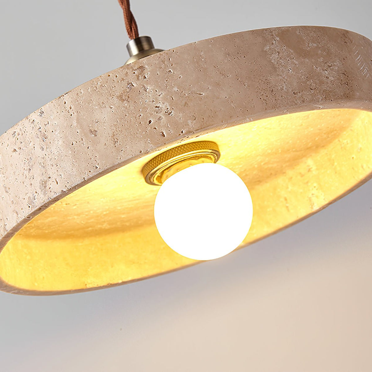 Qisk lampada a sospensione in travertino giallo