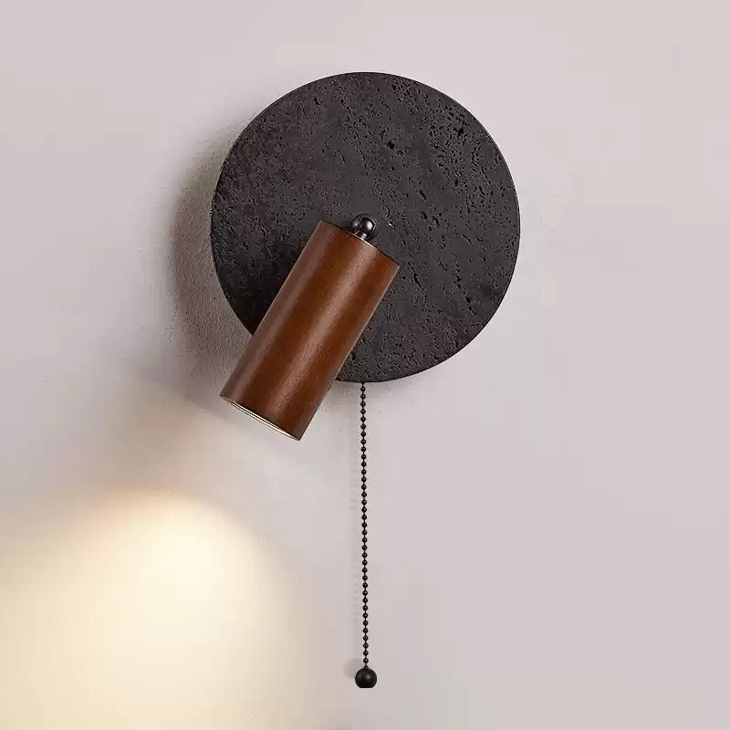 Jaxlen travertino nero lampada da parete