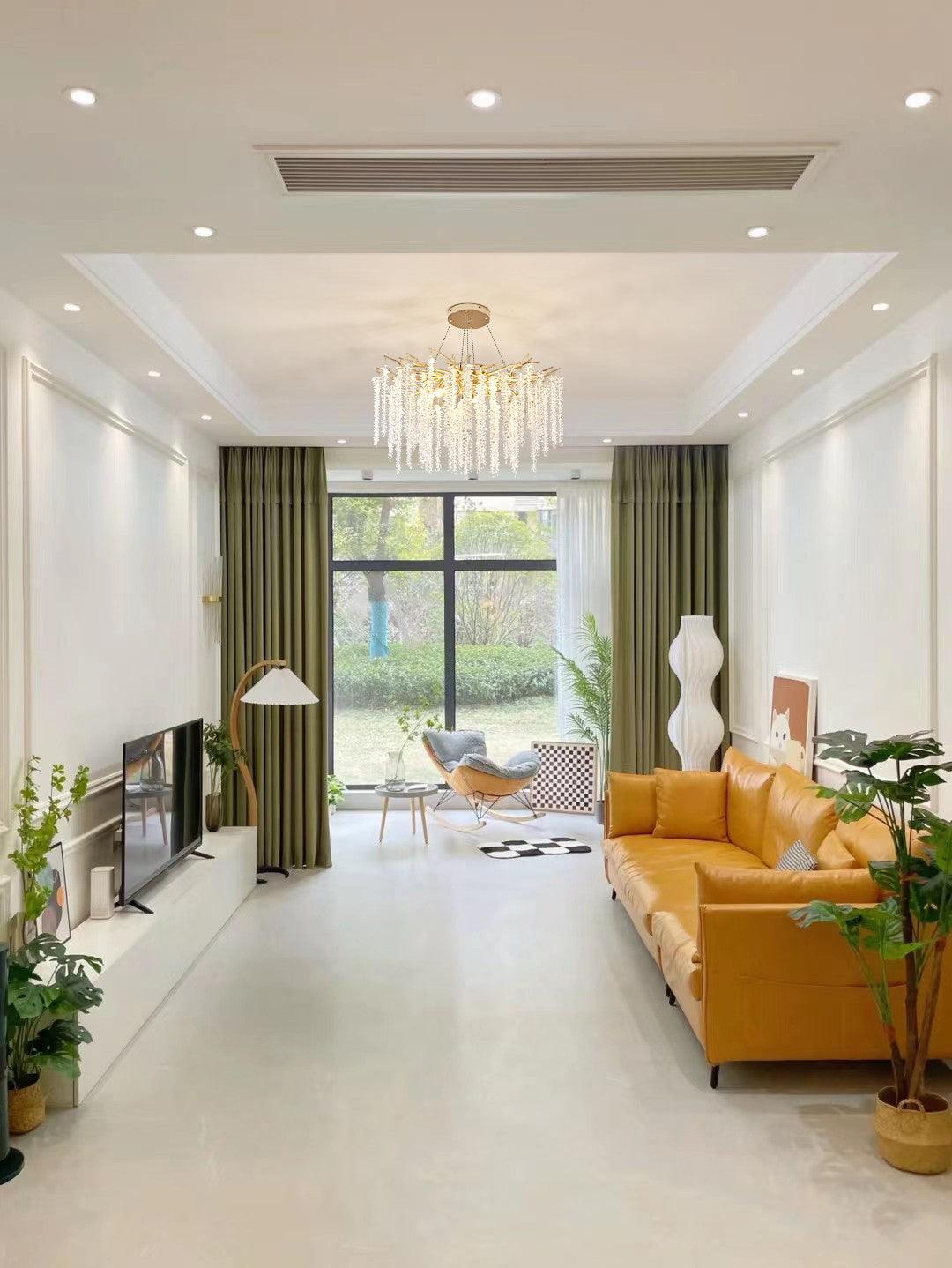 Lustra Lux Lampadario Elegante con Rami di Cristallo Oro - Relic Pieces
