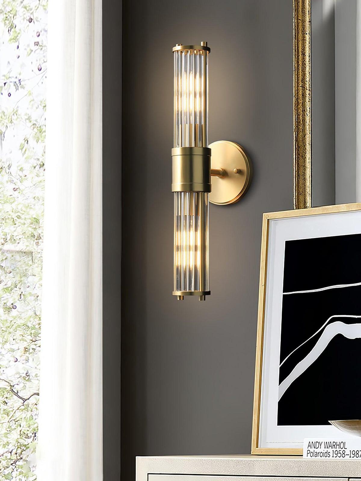 Vevenisra lampada da parete in vetro Art Nordico Cilindrica