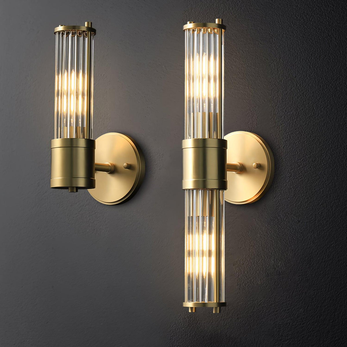 Vevenisra lampada da parete in vetro Art Nordico Cilindrica