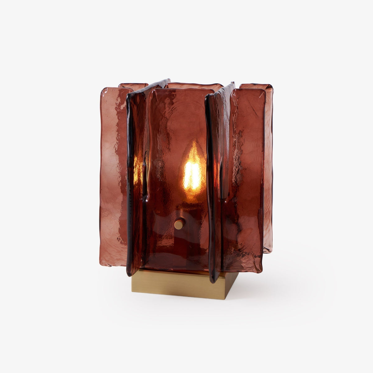 Avlaear lampada da tavolo in vetro artigianale