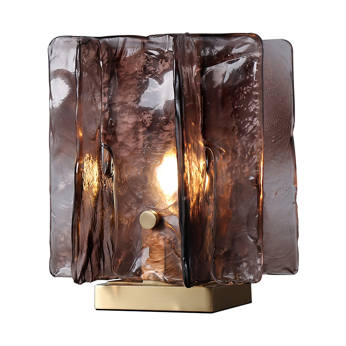 Avlaear lampada da tavolo in vetro artigianale