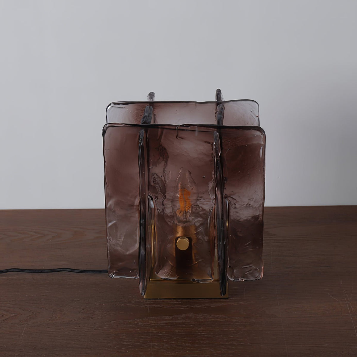 Avlaear lampada da tavolo in vetro artigianale